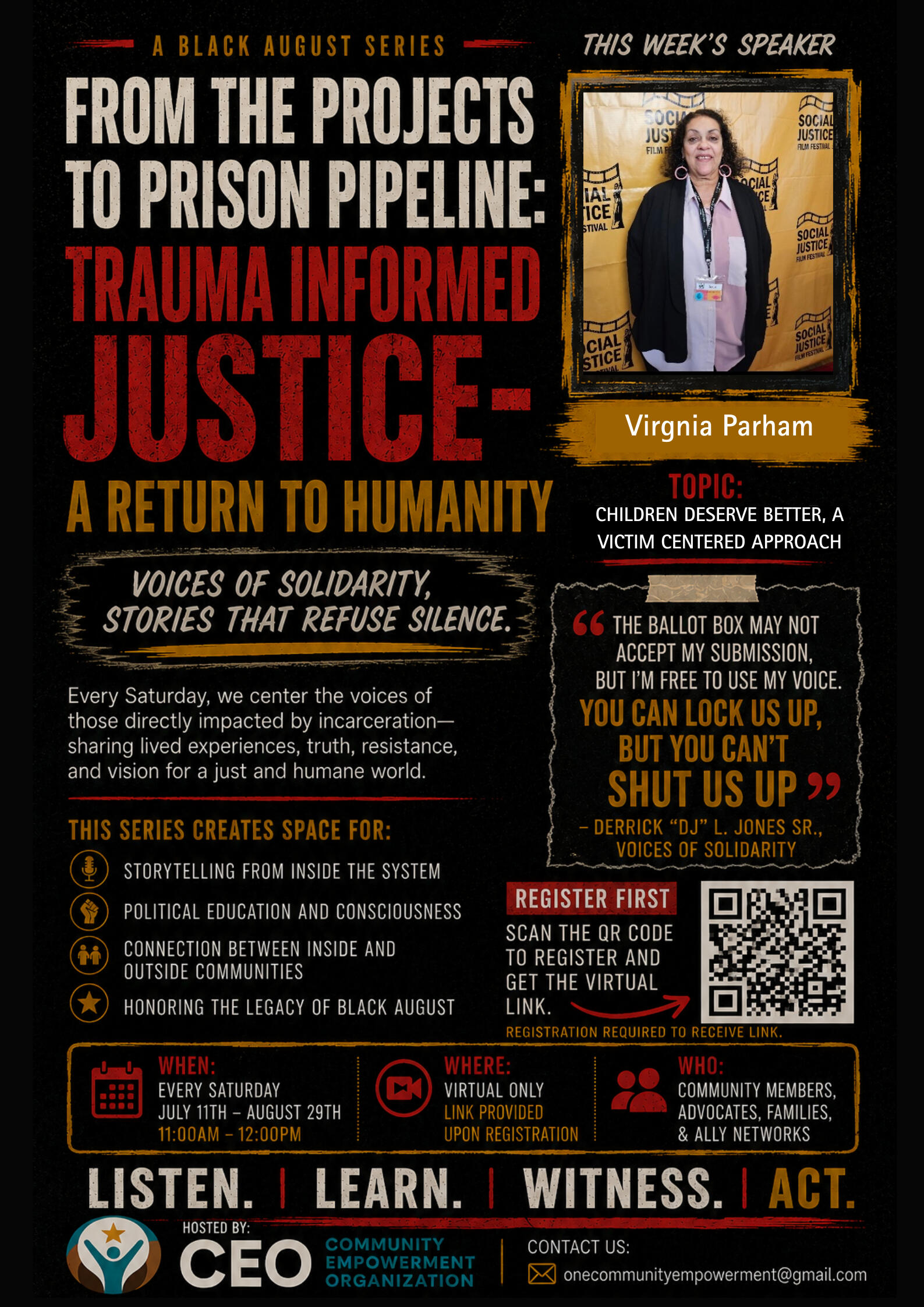 Virginia Parham Speaker Flyer